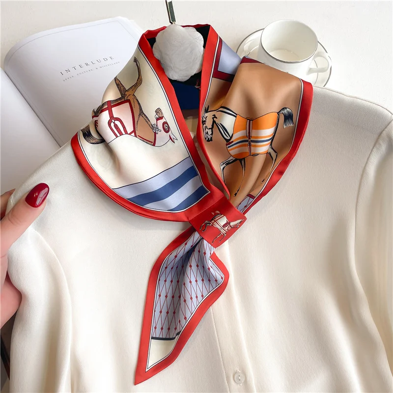 Ribbon Wired Satin - Syal syal syal ketat merek mewah