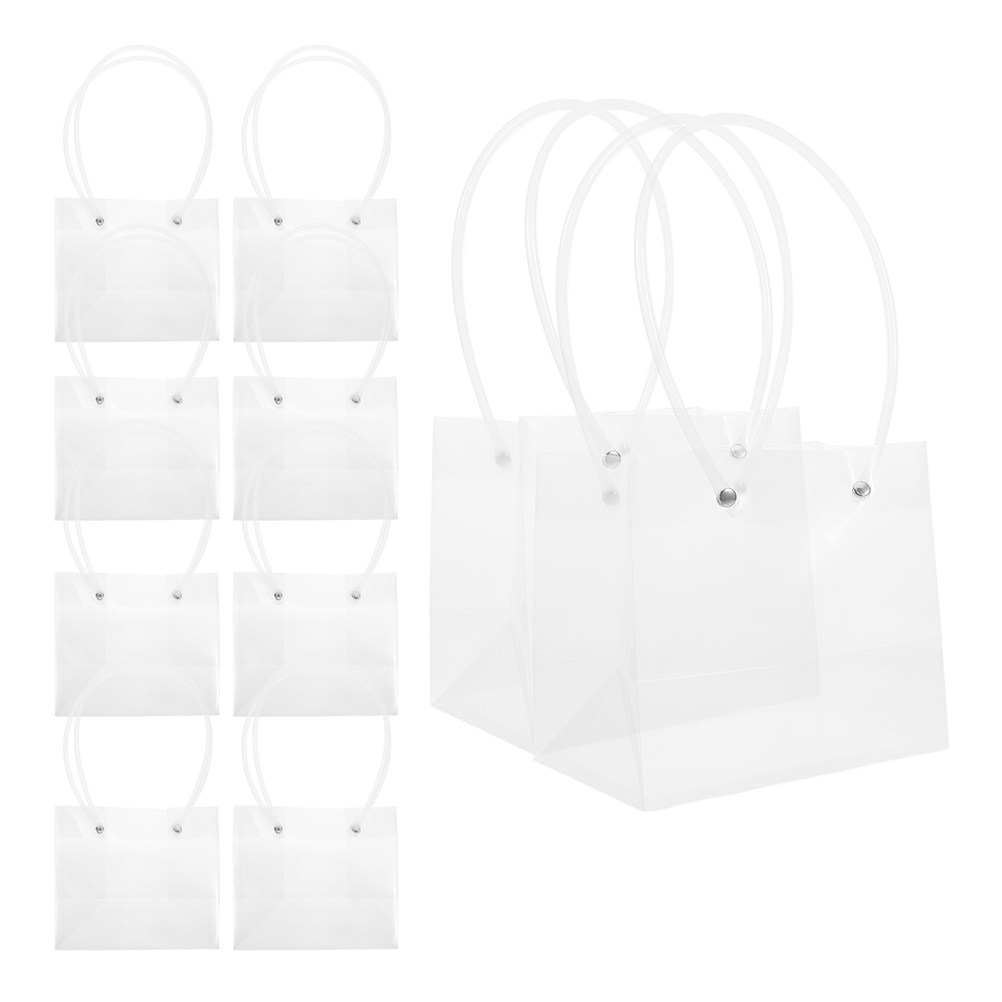 Florist Supply Shop - 16Pcs Tas Hadiah Bunga Transparan Plastik