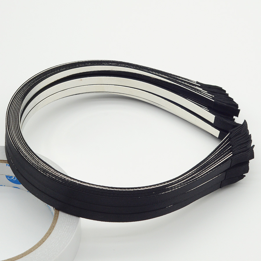 Ribbon Wired Satin - 10 Buah 5Mm Pita Satin Hitam