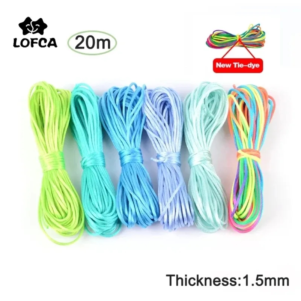 20 M/lot DIY Nilon Tali 1.5Mm  - Ribbon Wired Satin ulasan dan harga