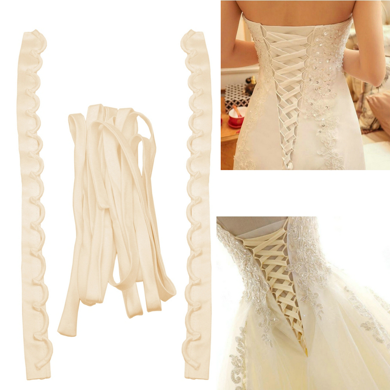 Gaun pernikahan Satin penggant - Ribbon Wired Satin ulasan dan harga
