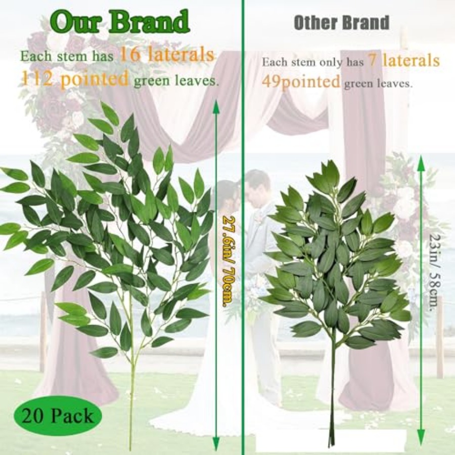 Batang Ruscus Italia Buatan, 2 - Ruscus Stem Faux ulasan dan harga