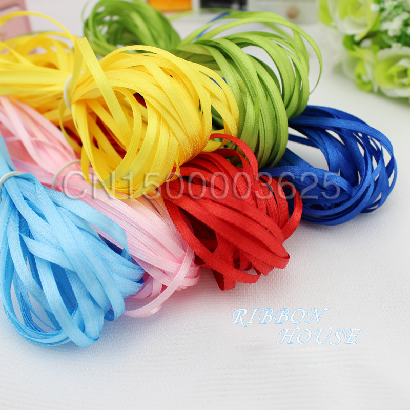 (40 Meter/Lot) 1/8' (3mm) Pita - Ribbon Wired Satin ulasan dan harga